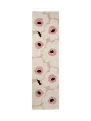 Handgetufteter Designer Läufer „Unikko Beige/Pink“ aus 100% Wolle, verschiedene Grössen MARIMEKKO