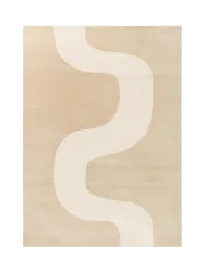 Handgetufteter Designer Teppich „Seireeni Beige“ aus 100% Wolle, verschiedene Grössen MARIMEKKO