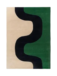 Handgetufteter Designer Teppich „Seireeni Grün“ aus 100% Wolle, verschiedene Grössen MARIMEKKO