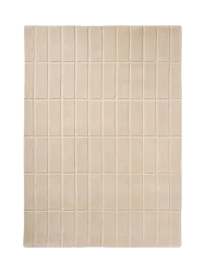 Handgetufteter Designer Teppich „Tiiliskivi Natural White“ aus 100% Wolle, verschiedene Grössen MARIMEKKO