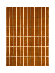 Handgetufteter Designer Teppich „Tiiliskivi Brown“ aus 100% Wolle, verschiedene Grössen MARIMEKKO