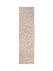 Handgetufteter Designer Läufer „Piirto Unikko Greige“ aus 100% Wolle, verschiedene Grössen MARIMEKKO