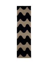 Handgetufteter Designer Läufer „Loki Black“ aus 100% Wolle, verschiedene Grössen MARIMEKKO