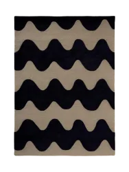 Handgetufteter Designer Teppich „Loki Black“ aus 100% Wolle, verschiedene Grössen MARIMEKKO