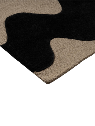 Handgetufteter Designer Teppich „Loki Black“ aus 100% Wolle, verschiedene Grössen MARIMEKKO