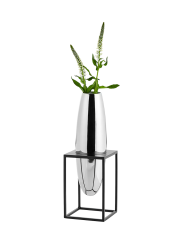 Philippi - SOLERO Vase im Ständer 10x10x30 cm, One Size, Silber
