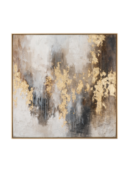 image LAND Bild Abstrakte Farbkomposition mit Braun und Gold 1 Gelb | Schubiger Möbel