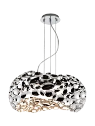 Dimmbare LED Design Pendellampe „Narisa“ Silber Schuller