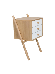 Design Nachttisch „Wiru“, drei Schubladen MR.WOOD