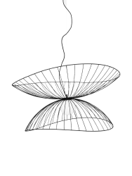 Flexible Design Pendellampe „Ray“ Ø 115 cm - Schwarz Globen Lighting