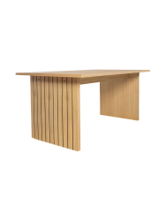 Design Esstisch „Stripe“ aus massiver und teilmassiver Eiche, 160 x 90 cm MR.WOOD