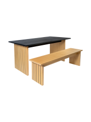 Design Sitzbank „Stripe“ aus massiver und teilmassiver Eiche MR.WOOD