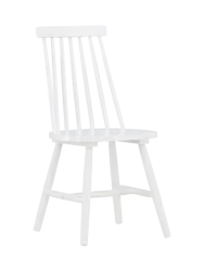 Stuhl 2er-Set Kobula Weiss Holz B 43 cm - Material: Gummibaum - Stuhl 2er-Set