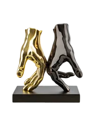 Design Deko-Objekt „Manos“ Schwarz, Gold Schuller