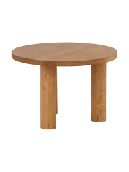 Massivholz Couchtisch „Duxbury“ Ø 60 cm Natural VE DESIGN