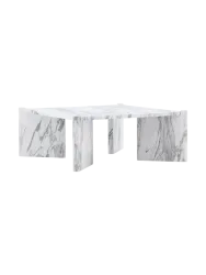 Design Couchtisch „Rogaland“ in Marmoroptik Marmoroptik Weiss VE DESIGN
