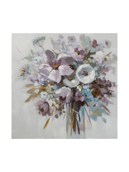 Handgemaltes Bild „Strahlender Blumenstrauß II“ 80 x 80 cm Crea Collection