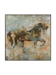 image LAND Bild Pferd mit Goldenen Tupfen Gelb | Schubiger Möbel