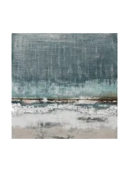 image LAND Bild Abstraktes Gemälde in Blau und Silber 1 Blau | Schubiger Möbel