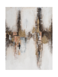 image LAND Bild Abstrakt in Nude und Gold Gelb | Schubiger Möbel