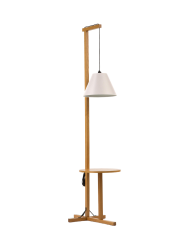 Design Stehlampe „Champion“ mit Beistelltisch MR.WOOD