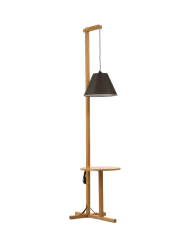 Design Stehlampe „Champion“ mit Beistelltisch MR.WOOD
