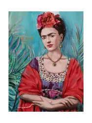 Handgemaltes Bild „Frieda with Flowers II“ 60 x 80 cm Crea Collection