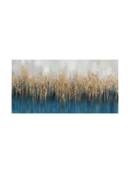 image LAND Bild Abstrakt mit Blau und Gold 1 Gelb | Schubiger Möbel
