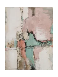 Handgemaltes Bild „Rosé & Mint“ 90 x 120 cm Crea Collection