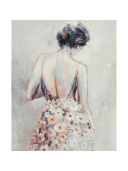 Handgemaltes Bild „Schöner Rücken mit Blumen“ 80 x 100 cm Crea Collection