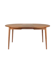Runder, ausziehbarer Massivholz Esstisch „Twist“ 120-160 x 120 cm Zuiver