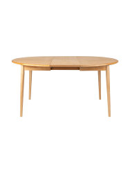 Runder, ausziehbarer Massivholz Esstisch „Twist“ 120-160 x 120 cm Zuiver