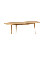 Ovaler, ausziehbarer Massivholz Esstisch „Twist“ 185-240 x 90 cm Zuiver