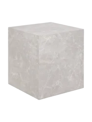 Design Beistelltisch „Prag“ Marmorlook Beige 40 x 40 x 45 cm Chosen by Bloomingloft