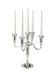 Design Kerzenständer „Venezia“ - edel versilbert und anlaufgeschützt EDZARD