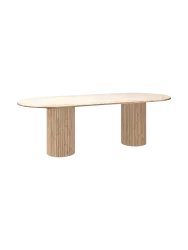 mutoni - Esstisch Cantera oval 240x100, One Size, Beige