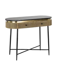 mutoni - Konsolentisch Ironville Marmor gold 100, One Size