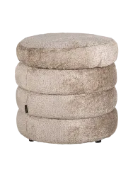 mutoni - Pouf Adele nature rund 50, One Size, Beige