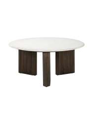 mutoni - Couchtisch Mayfield Marmor rund 90, One Size, Multicolor