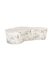 Grosser In-/Outdoor Design Couchtisch „Rockyard“ 127 x 122 cm Weiss, Grau Richmond Interiors