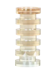 Design Kristall Kerzenständer „Cira“ Bernstien Medium, Ø 9 x 21 cm Richmond Interiors