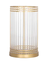 Design Windlicht „Dyara“ Gold, Transparent Large, Ø 24 x 40 cm Richmond Interiors
