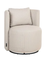 Hochwertiger, drehbarer Outdoor Gartenstuhl „Marlin“ Taupe Richmond Interiors
