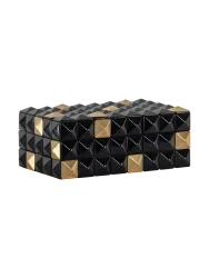 Design Aufbewahrungsbox „Velicia“ Schwarz, Gold Richmond Interiors
