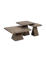 Design Couchtisch Set „Marlie“ (3 Stück) Bronze Richmond Interiors