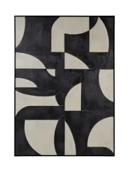 Grosses Design Wandbild „Splendor“ mit Holzrahmen, 140 x 100 cm Schwarz, Weiss Richmond Interiors