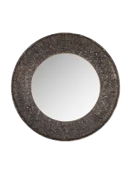 Grosser, runder Design Wandspiegel „James“ Bronze Richmond Interiors