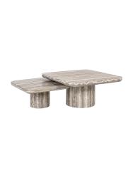 Design Couchtisch-Set  „Dulce“ aus Marmor Beigetöne Richmond Interiors