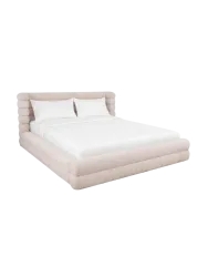 Design Polsterbett „Obidis“ mit Aufbewahrungsfach Beige Richmond Interiors