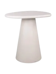 Runder Design Bartisch „Bloomstone“ 110 x 88 cm Weiss Richmond Interiors
